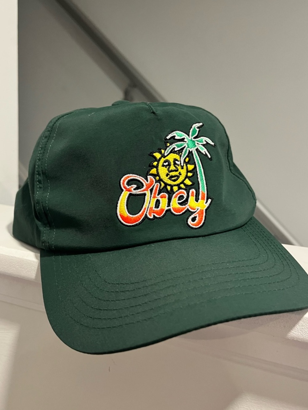 Obey Forest Green Deconstructed Snapback Cap